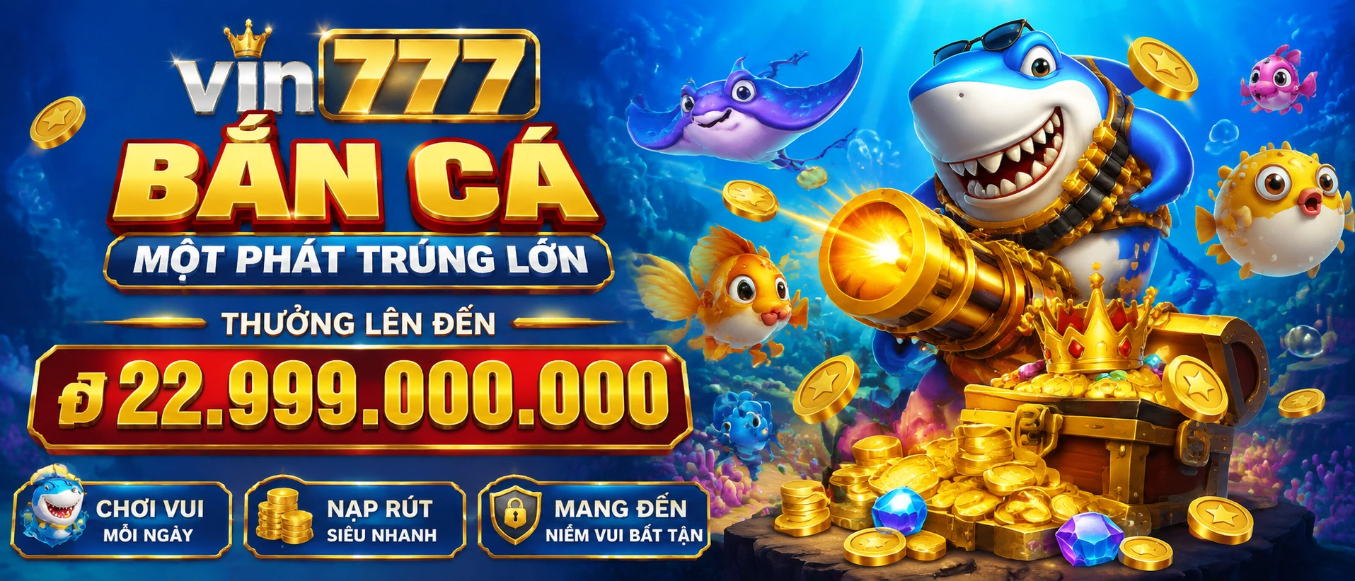 Bắn Cá 3D với hiệu ứng đại dương sống động