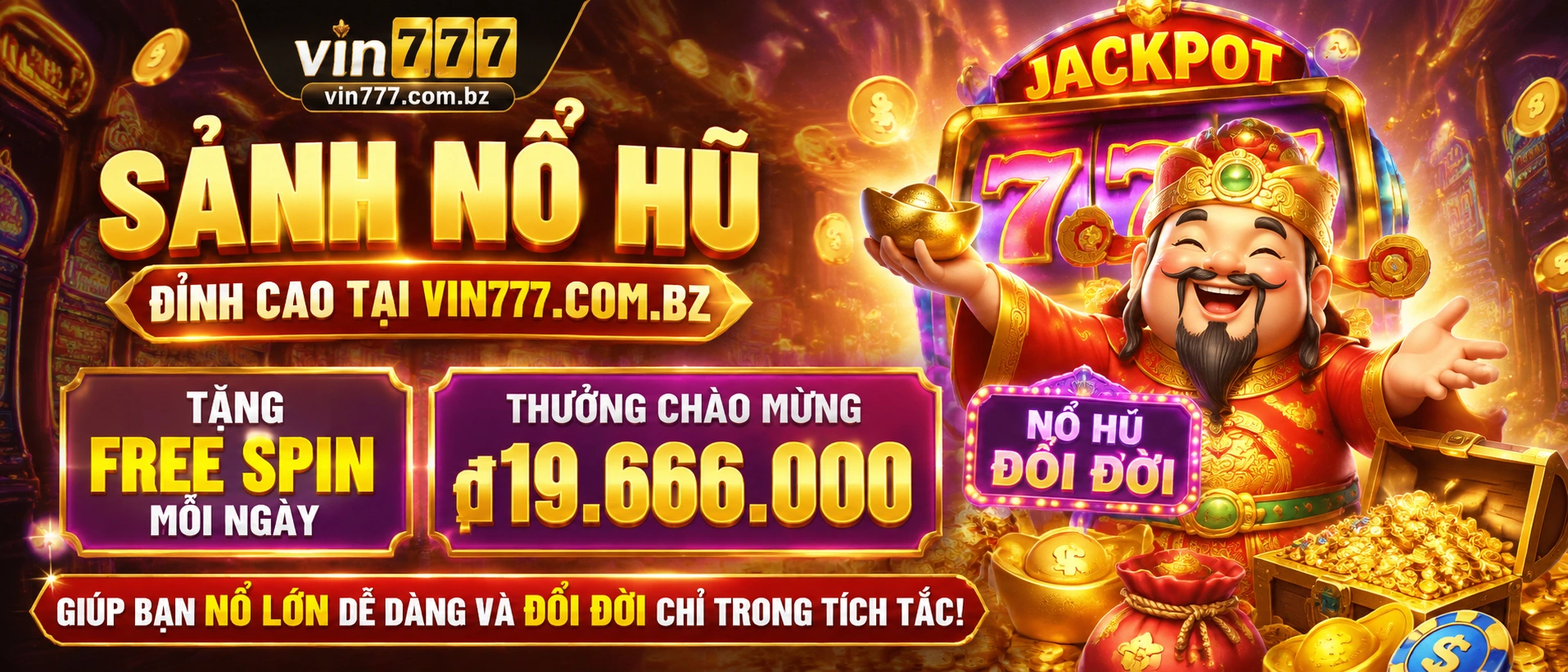 Khu Nổ Hũ trực tuyến trên vin777.com.bz với giao diện danh mục game gọn gàng