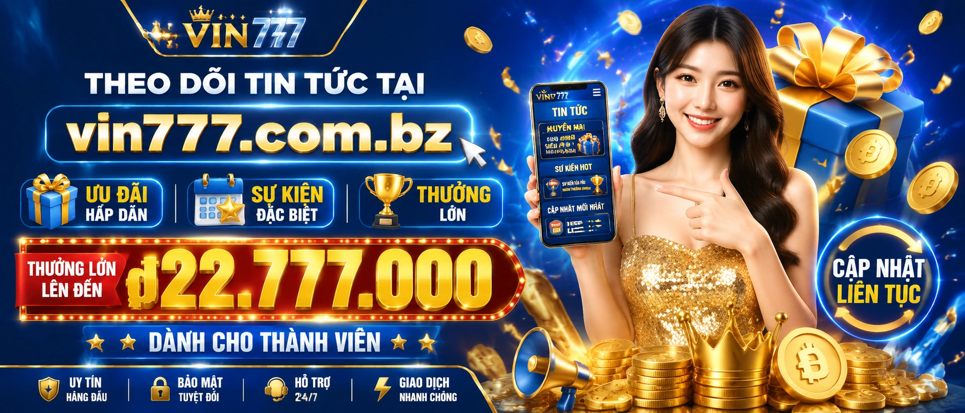Khu vực khuyến mãi và tin cập nhật của VIN777